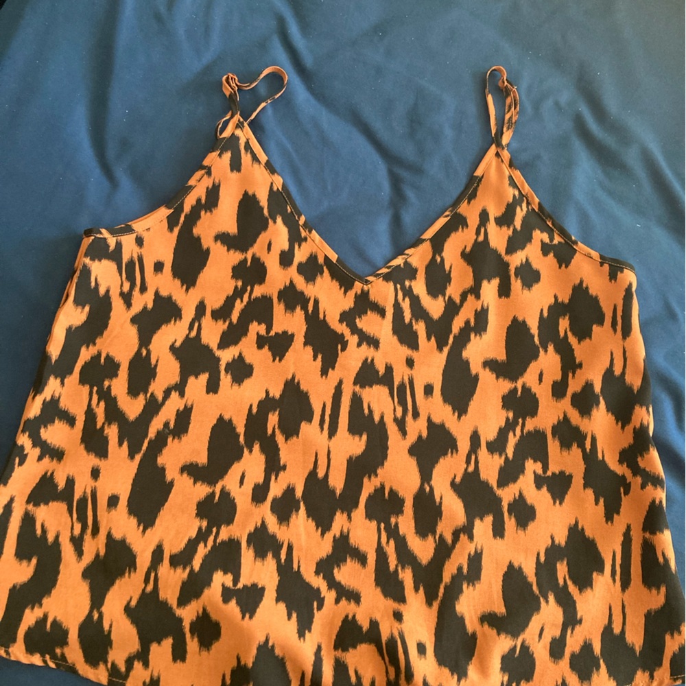 Shein leopard flowy short tank top